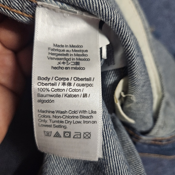 Madewell Blue Denim Medium Wash Trucker Jacket With Painted Flames Size Medium - Picture 6 of 10